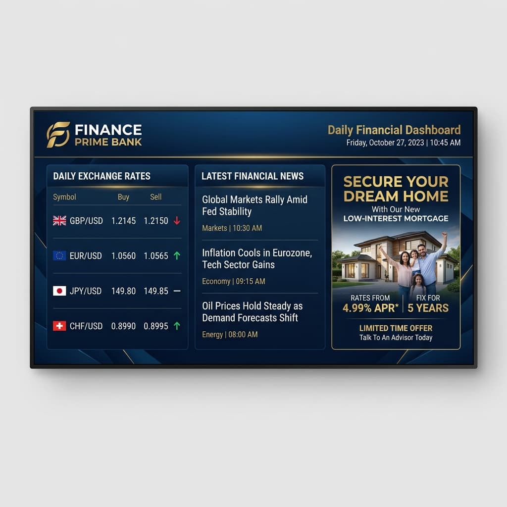 Digital Signage for Banking
