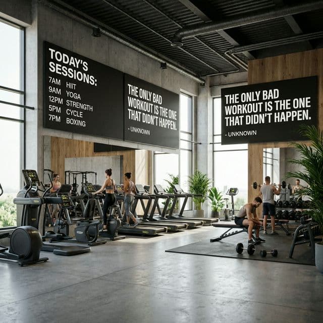 Digital Screens for Gyms
